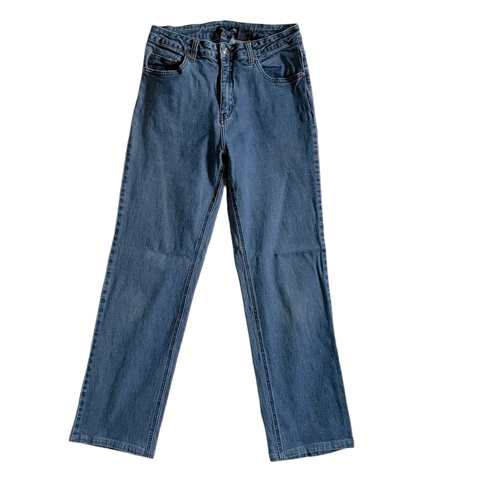 BOSTON PROPER High Waist Straight Leg Stretch Jeans Medium Wash Blue Size 6